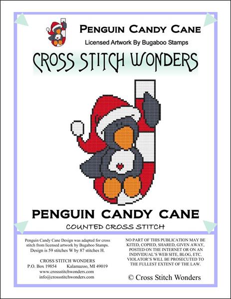 click here to view larger image of Penguin Candy Cane (chart)
