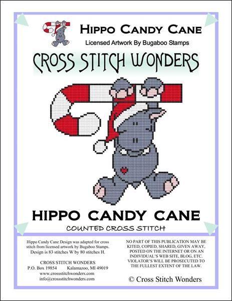 Hippo Candy Cane