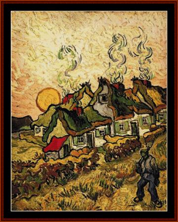 Thatched Cottages in Sunshine - Van Gogh