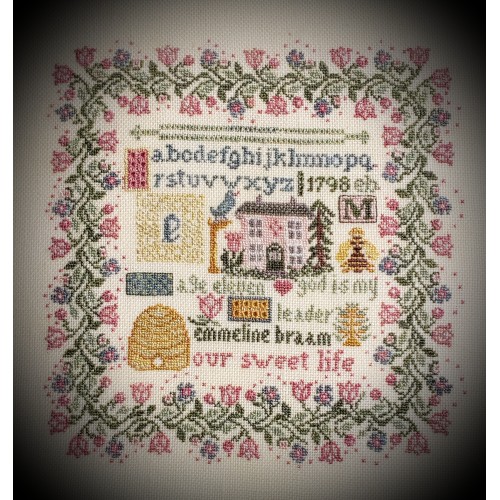 click here to view larger image of Emmeline Braam Belgium Reproduction Sampler (counted cross stitch kit)