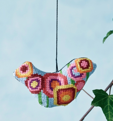 click here to view larger image of Rings - Bird Ornament (counted cross stitch kit)