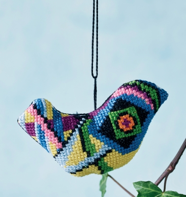 click here to view larger image of Ribbon - Bird Ornament (counted cross stitch kit)