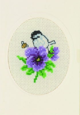 click here to view larger image of Flower - Flower Card (counted cross stitch kit)