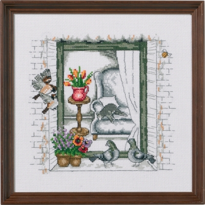 click here to view larger image of Spring Window (counted cross stitch kit)
