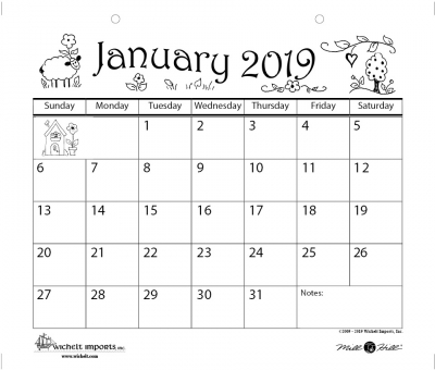 2019 Mill Hill Calendar