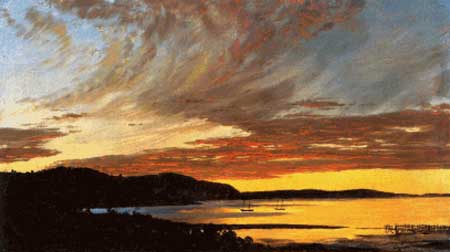 Sunset Bar Harbor - Frederic Edwin Church