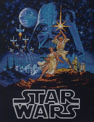 click here to view larger image of Luke & Princess Leia (counted cross stitch kit)