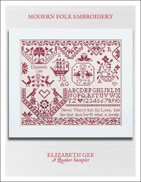 click here to view larger image of Elizabeth Gee A Quaker Sampler (chart)