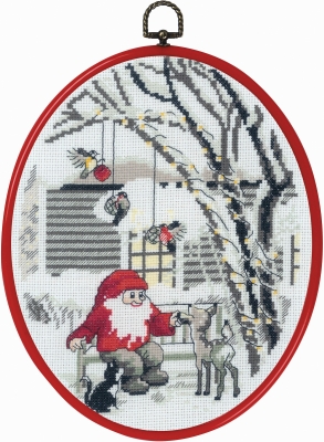 click here to view larger image of Elf in Garden (counted cross stitch kit)