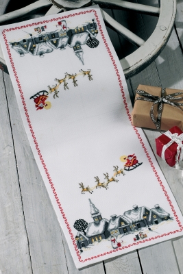 click here to view larger image of Santa Claus Sleigh - Runner (counted cross stitch kit)