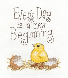 click here to view larger image of Every Day is a New Beginning (evenweave) (counted cross stitch kit)