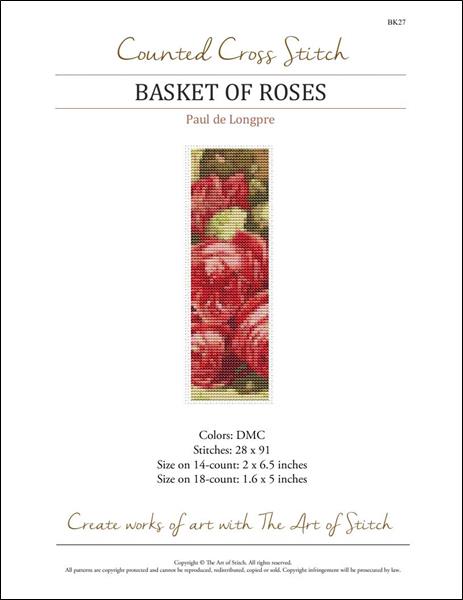 Basket of Roses Bookmark 