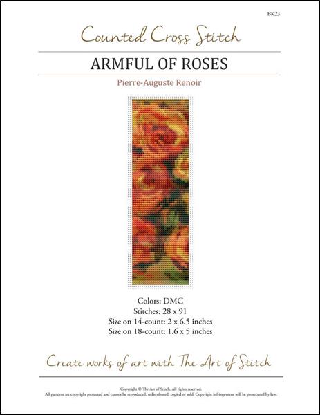 Armful of Roses Bookmark  (Pierre-Auguste Renoir)