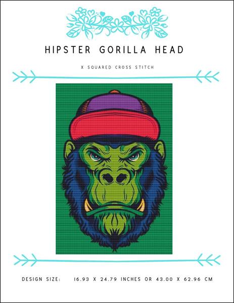 Hipster Gorilla Head