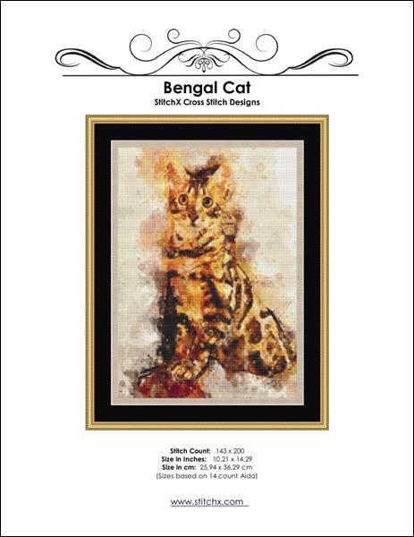click here to view larger image of Bengal Cat Painting (chart)
