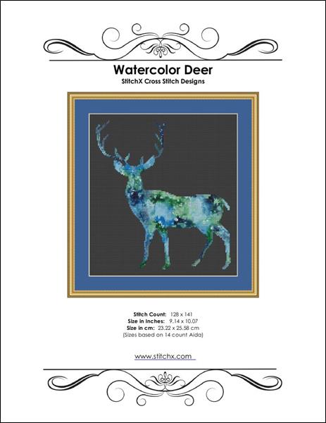click here to view larger image of Watercolor Deer (chart)