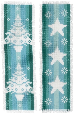 click here to view larger image of Winter Bookmark Set of 2 (counted cross stitch kit)