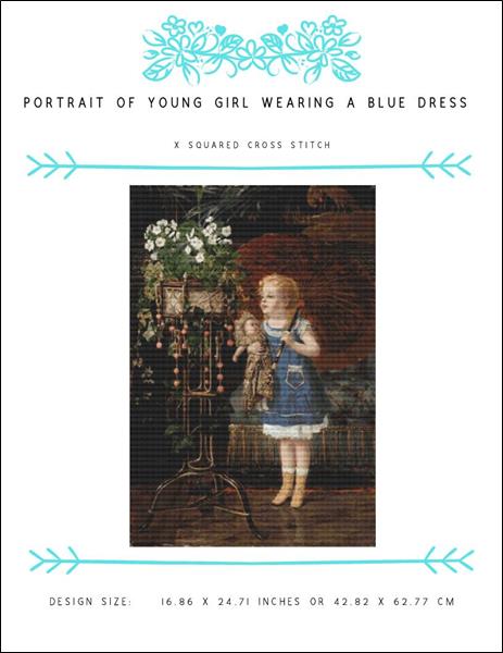 Portrait Of Young Girl Wearing A Blue Dress