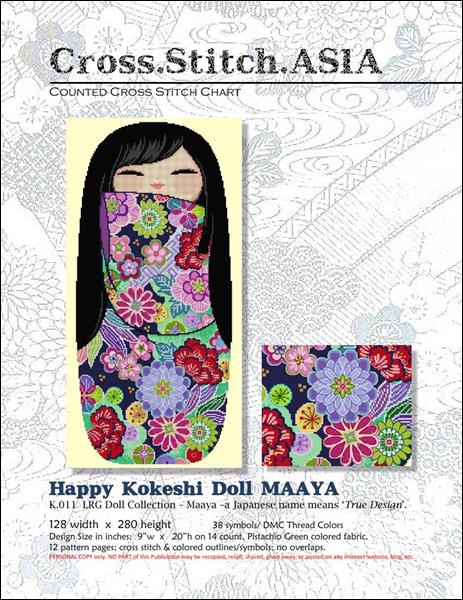 Happy Kokeshi Doll Maaya