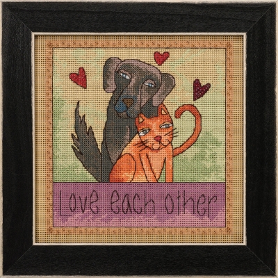 click here to view larger image of Love Each Other - Sticks Kit (counted cross stitch kit)