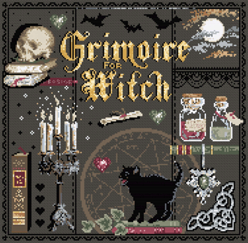 click here to view larger image of Grimoire KIT - Linen (counted cross stitch kit)