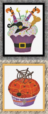 click here to view larger image of Halloween Cupcakes 5-6 (2 designs) (chart)