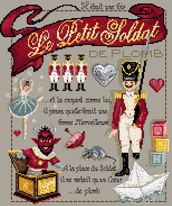 click here to view larger image of Le Petit Soldat KIT - Linen (counted cross stitch kit)