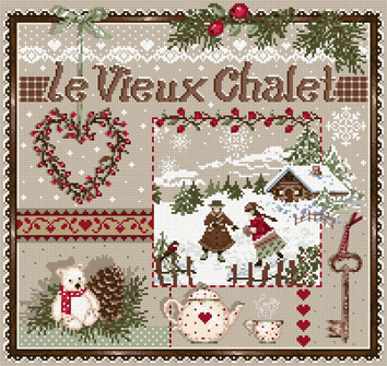 click here to view larger image of Le Vieux Chalet KIT - Linen (counted cross stitch kit)