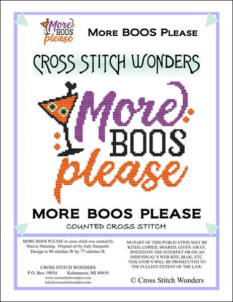 click here to view larger image of More BOOS Please (chart)