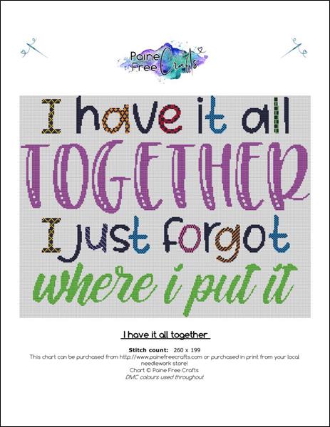 click here to view larger image of I Have It All Together (chart)