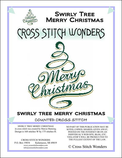 Swirly Tree Merry Christmas