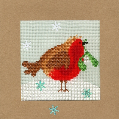 Snowy Robin Christmas Card - Karen Tye Bentley