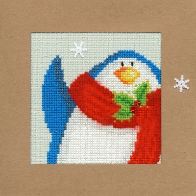 Snowy Penguin Christmas Card - Karen Tye Bentley