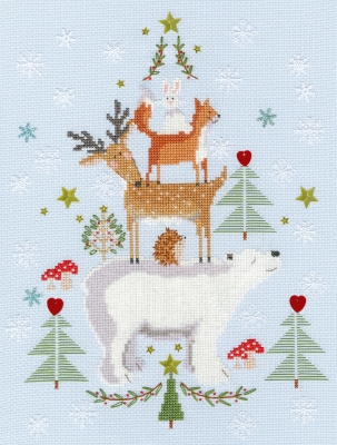 click here to view larger image of Snowy Stack (counted cross stitch kit)