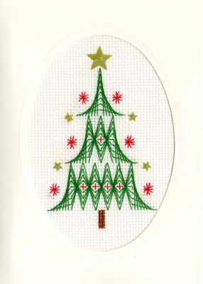 click here to view larger image of Christmas Tree - Christmas Card  (counted cross stitch kit)