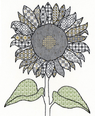 Sunflower Blackwork - Norman Thelwell