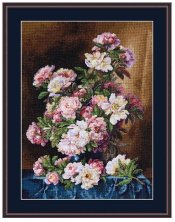 click here to view larger image of Lush Peonies (counted cross stitch kit)