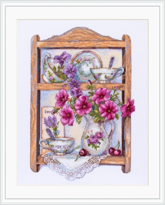 click here to view larger image of Petunias (counted cross stitch kit)
