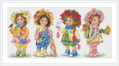 click here to view larger image of Sisters (counted cross stitch kit)