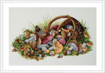 click here to view larger image of Mushrooms (counted cross stitch kit)