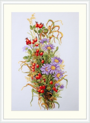 click here to view larger image of Wildrose Berries (counted cross stitch kit)