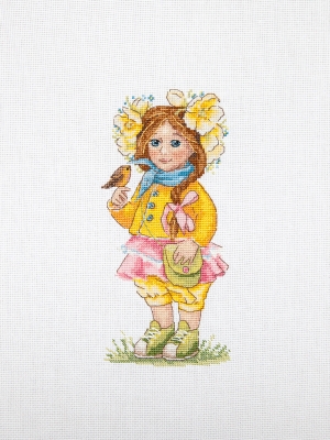 click here to view larger image of Spring Girl (counted cross stitch kit)