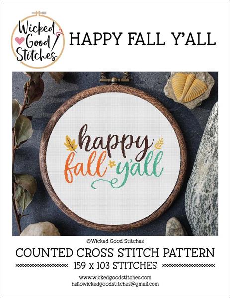 click here to view larger image of Happy Fall Y'all (chart)