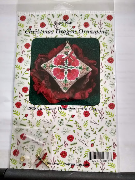 Christmas Dragon Ornament with Charm 2018