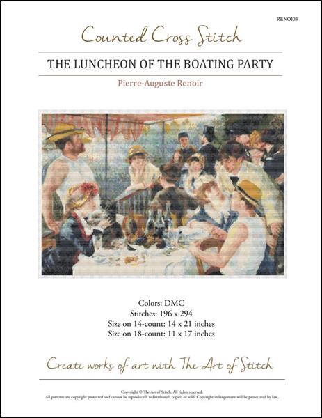 click here to view larger image of Luncheon of the Boating Party, The (Pierre-Auguste Renoir) (chart)