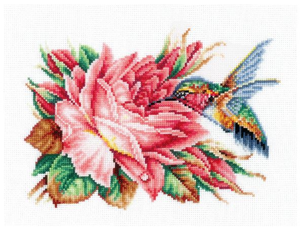 click here to view larger image of Hummingbird and Rose (counted cross stitch kit)