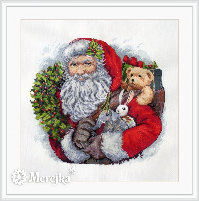 Santa with Wreath