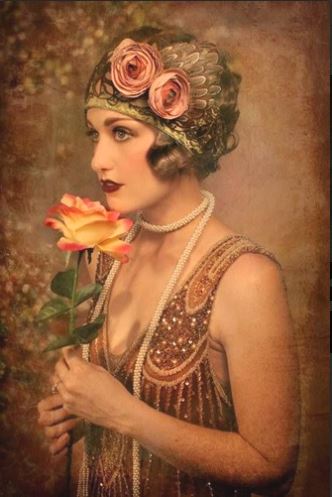 Glamour Girl with Roses