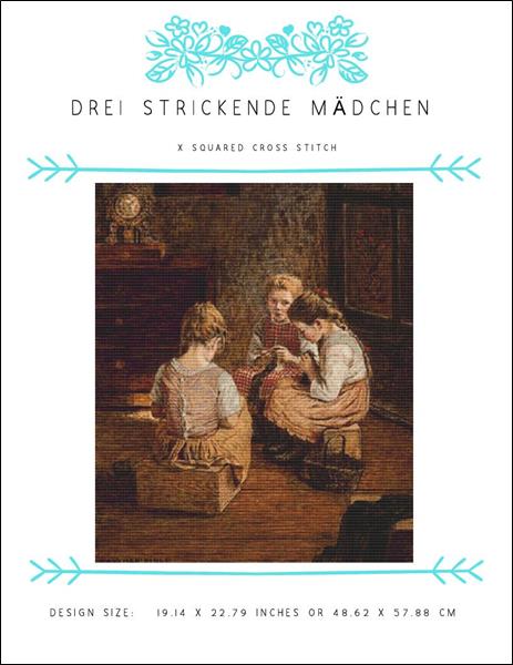 click here to view larger image of Drei Strickende Mädchen (chart)