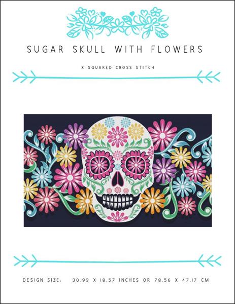 Sugar Skull with Flowers